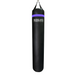 A black heavy punching bag with a purple band and white 'PROSLAYER' branding, suspended against a plain white background.