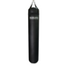 A black hanging heavy punching bag with a white 'PROSLAYER' logo printed on the front, suspended by a black strap against a plain white background.