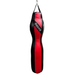 Black and red punching bag with a visible brand logo on a white background