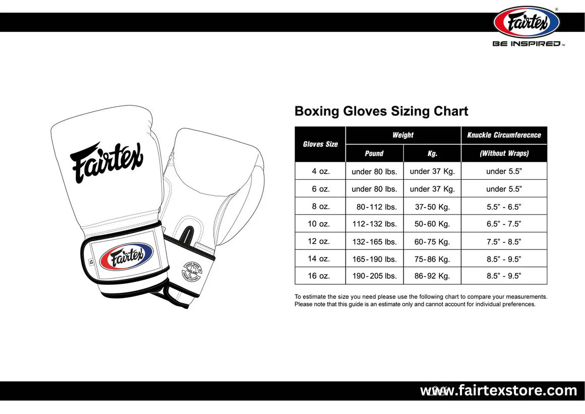 Fairtex Universal Boxing Gloves - BGV1 Breathable (Blue/White/Black)