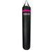 A black heavy punching bag with a bright pink band near the top and white 'PROSLAYER' branding, shown hanging against a plain white background.