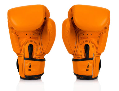 Pair of orange 8oz boxing gloves