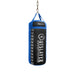 Blue and black punching bag with 'Outslayer' branding on a white background