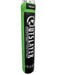 Outsayer punching bag with green top and black body on a white background