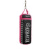 Pink and black punching bag with 'Outslayer' branding on a white background