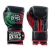 Black boxing gloves with red accents and Cleto Reyes branding on a white background