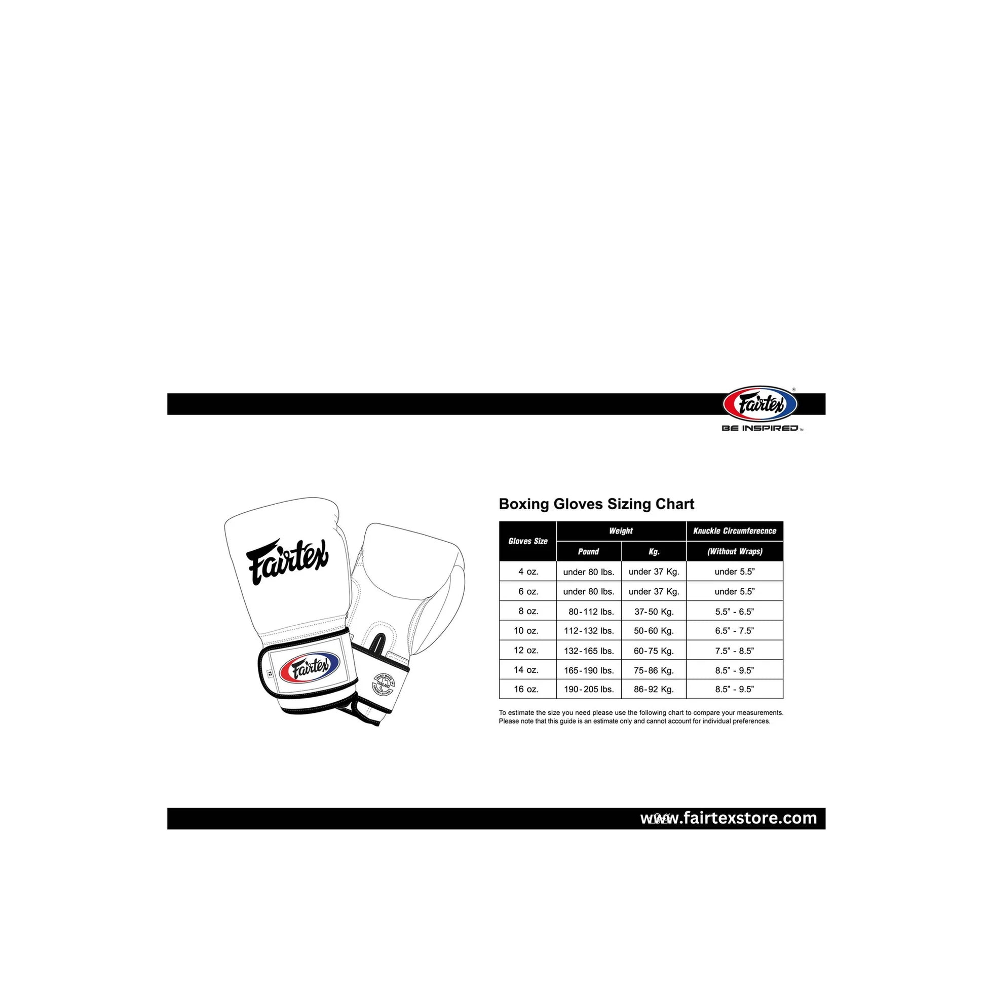 Fairtex BGV1 Falcon Boxing Gloves