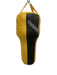 Yellow and black punching bag with 'Outslayer' branding on a white background