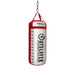 Red and white punching bag with 'Outslayer' branding on a white background