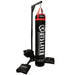 Outslayer Muay Thai heavy bag stand with athlete training outdoors