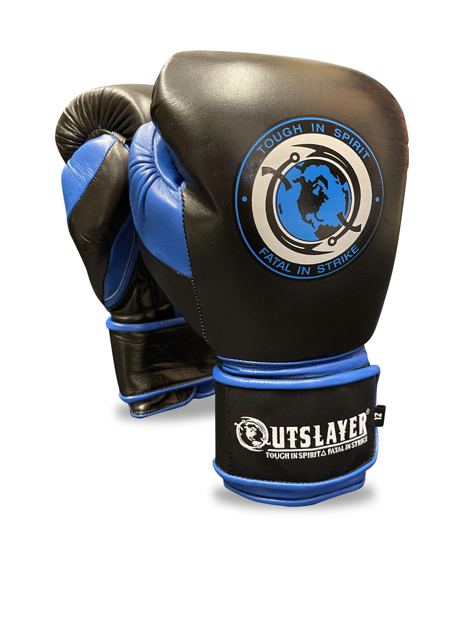 Outslayer MX Style Hook and Loop Leather Boxing Gloves