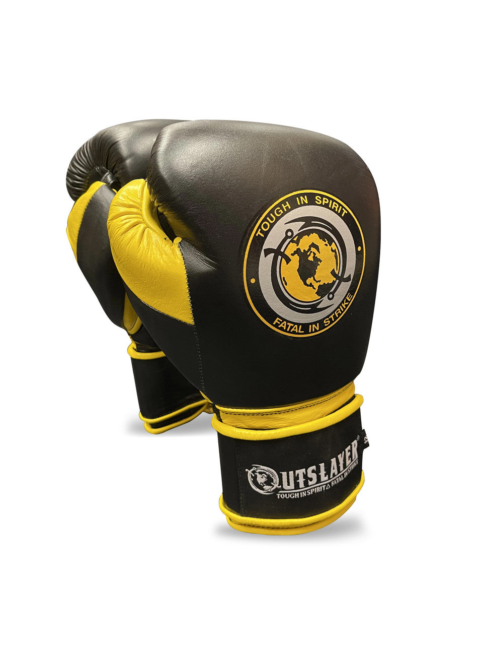 Outslayer MX Style Hook and Loop Leather Boxing Gloves